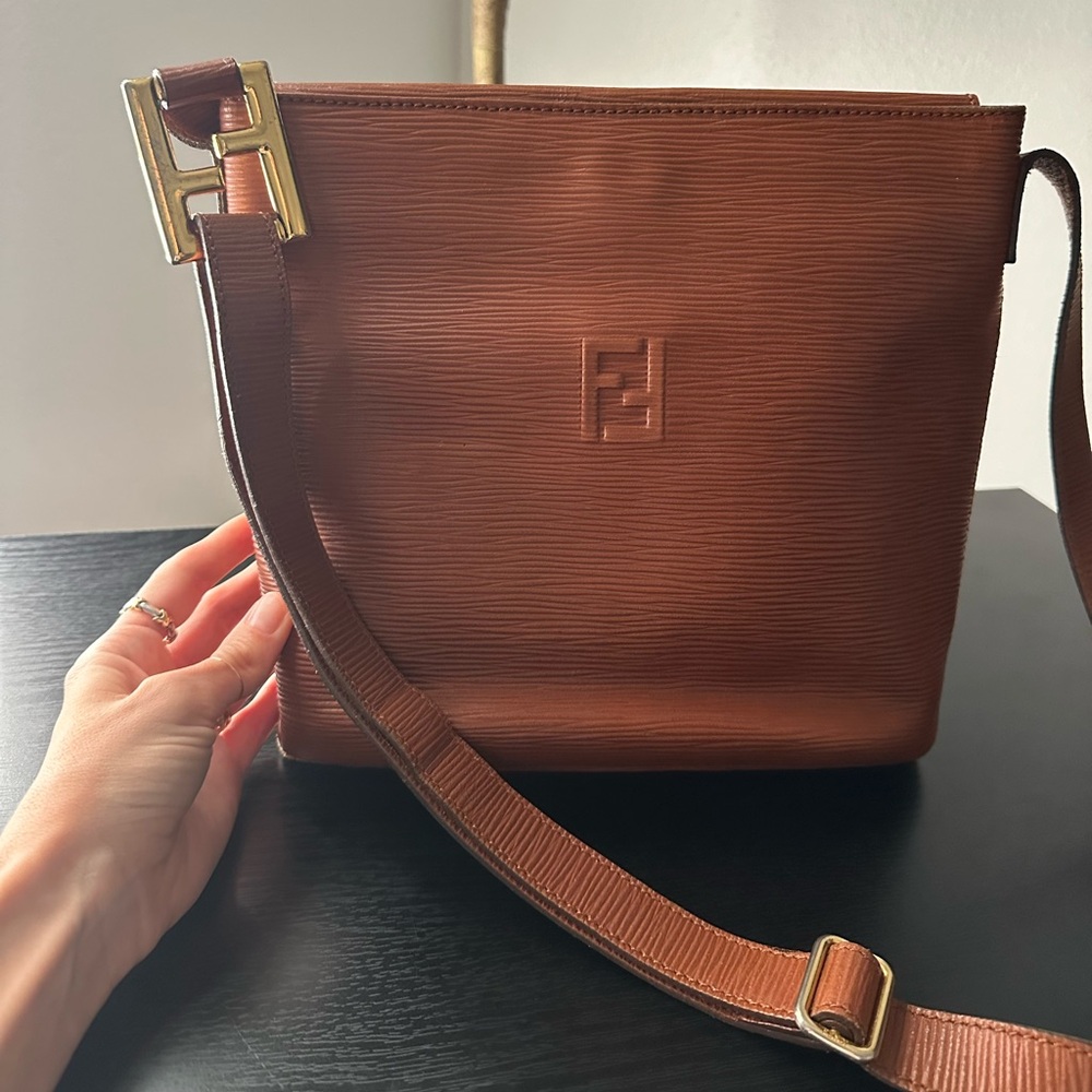 Vintage Fendi Leather Crossbody Bag